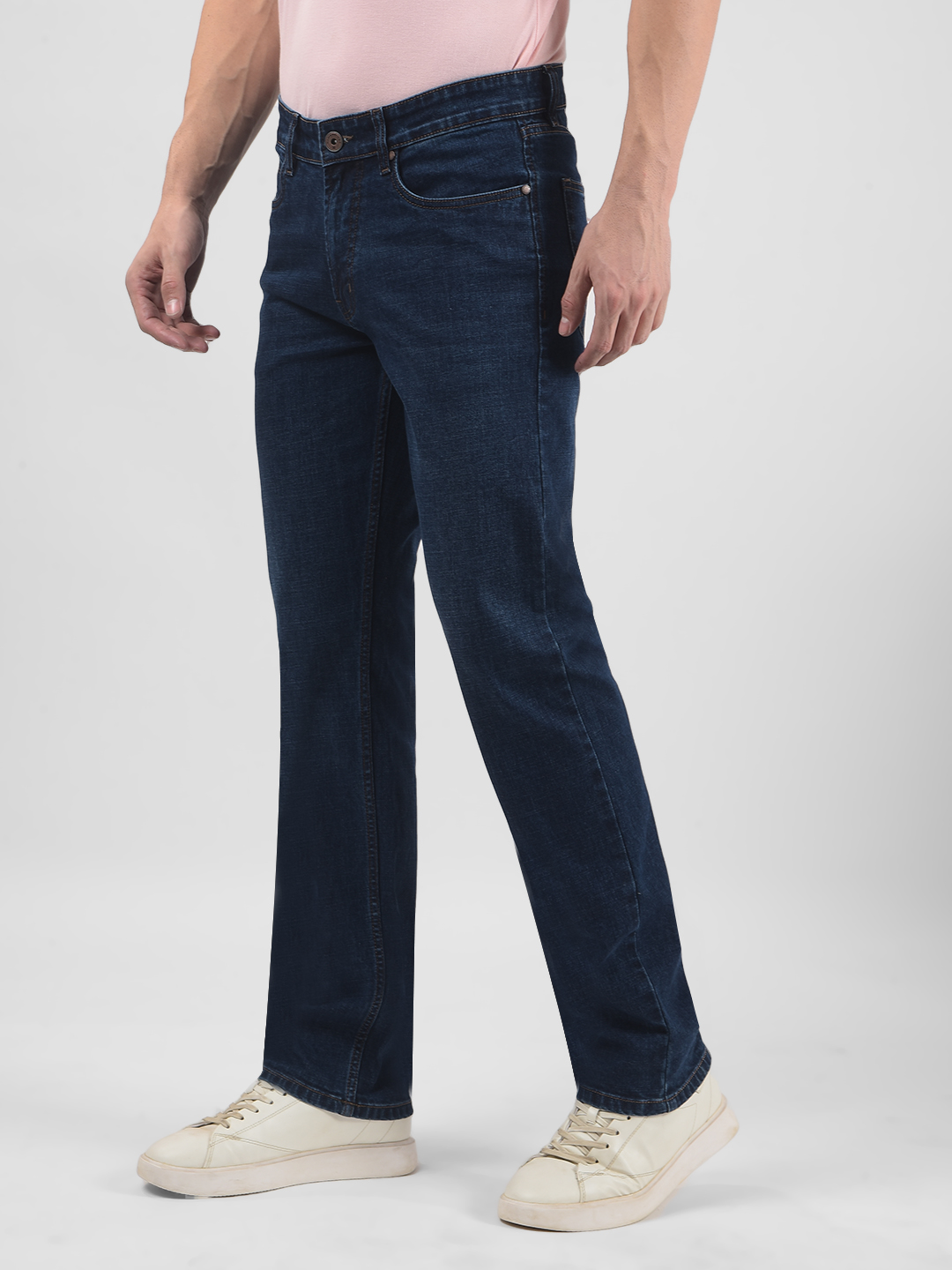 Numero Uno Men Solid Dark Blue Jeans